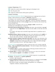 17 2 Evolution As Genetic Change In Population Lesson Objectives 17 