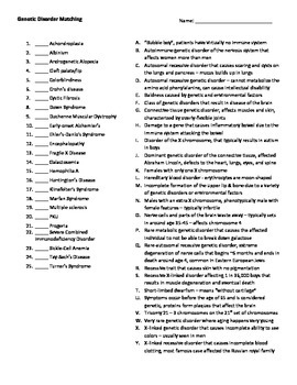 32 Human Genetic Disorders Worksheet Answers Support Worksheet