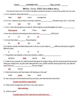 34 Bill Nye Genes Worksheet Support Worksheet