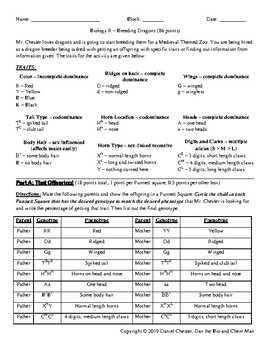 39 Dragon Genetics Worksheet Answer Key Worksheet For Fun