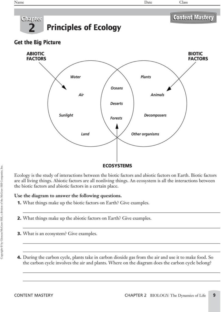40 Principles Of Ecology Worksheet Answers Worksheet Master