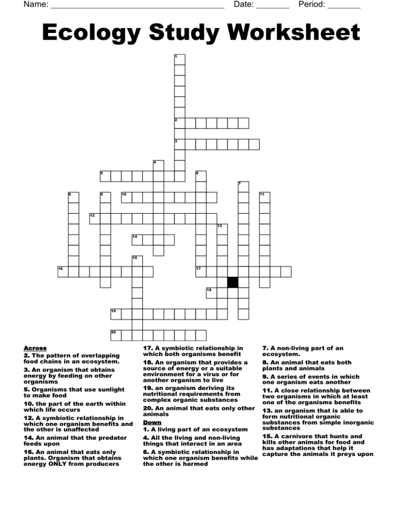 41 Ecology Worksheet Answer Key Worksheet Database