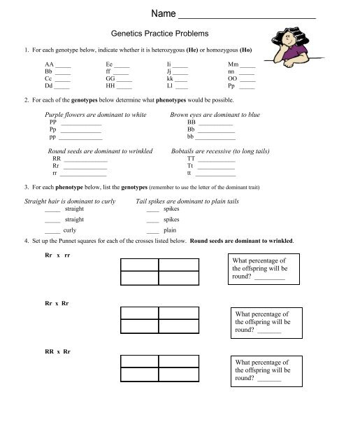 42 Genetics Practice Problems Simple Worksheet Answer Key Worksheet 