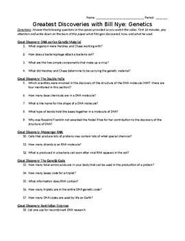 42 Greatest Discoveries With Bill Nye Chemistry Worksheet Answers 