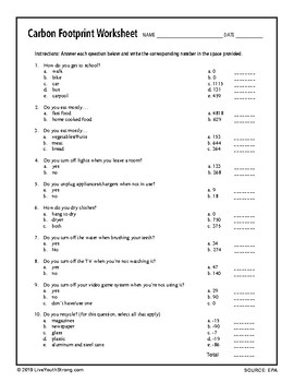 43 Calculate Carbon Footprint Worksheet Worksheet Live