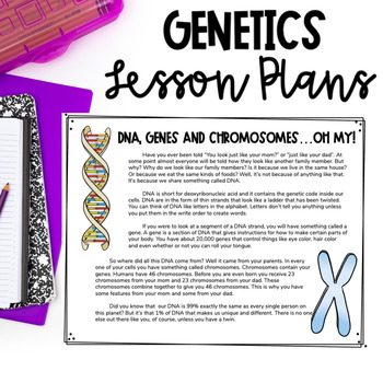 5th Grade Genetic Unit Lesson Plans NC Essential Science Standards 5 L 3