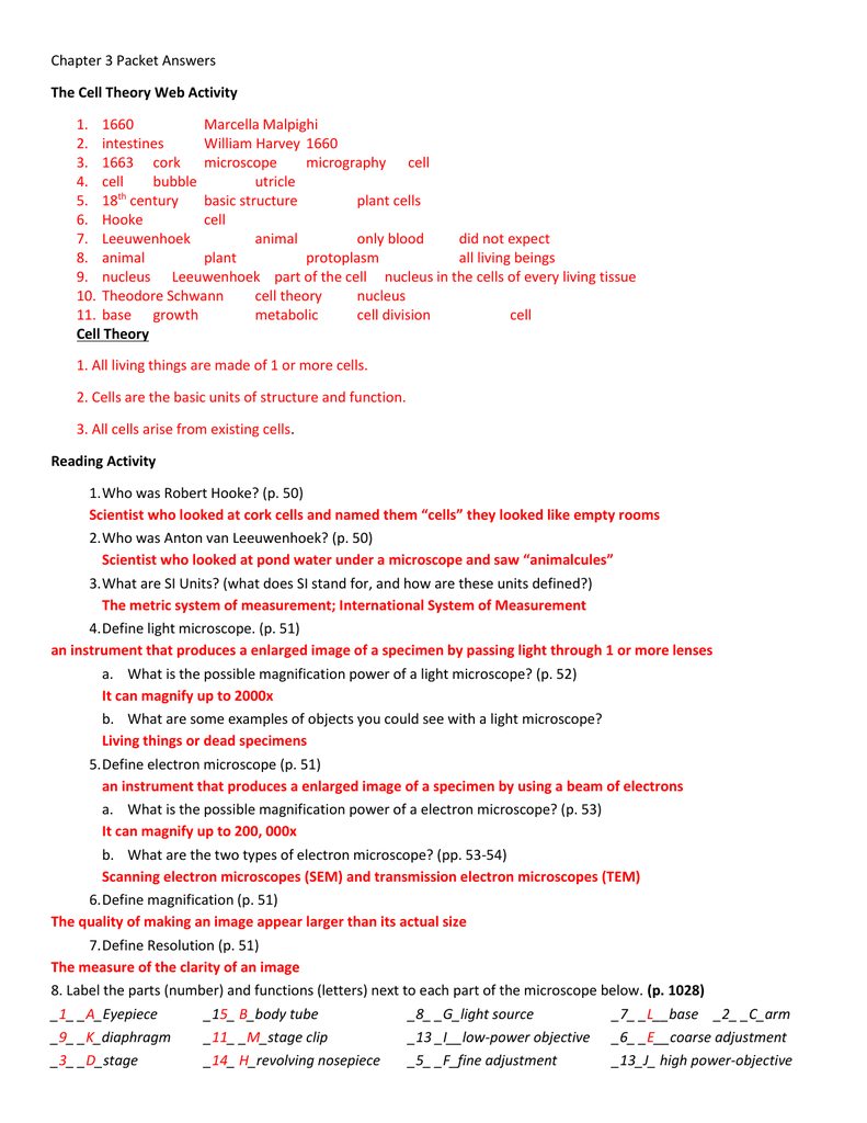 Anatomy Chapter 3 Cells And Tissues Worksheet Answer Key Anatomy 