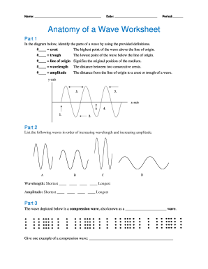 Anatomy Of A Wave Worksheet Answers Fill Online Printable Fillable 