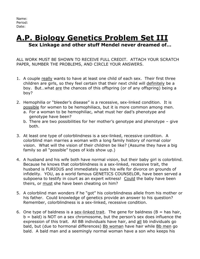 Ap Biology Genetics Worksheet Worksheets For Kindergarten