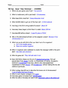 Bill Nye Genes Worksheet Answer Key S Name Date