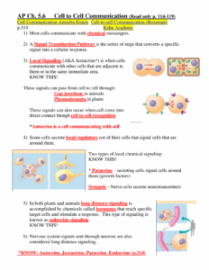 Cell communication Cheat Sheet PDF Worksheets Library