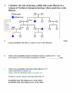 CFpop Blank 2v2 Cystic Fibrosis Human Genetics Worksheet 3