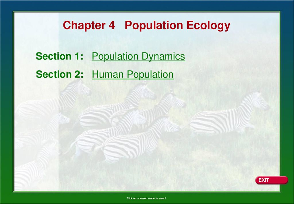 Chapter 4 Population Ecology Ppt Download