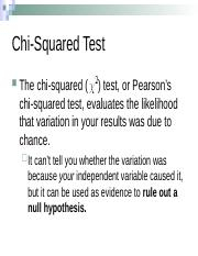 Chi Square Non Genetics 1 ppt Chi Squared Test The Chi squared Test 