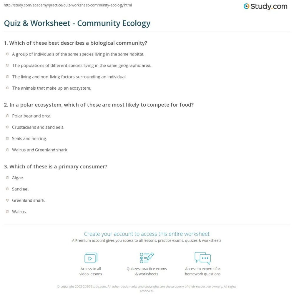 Community Ecology Skills Worksheet SkillsWorksheets