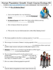 Crash Course Ecology Worksheets Complete Series Set Full Bundle Collection