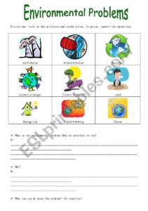 Discussing Environmental Problems ESL Worksheet By JLiminal