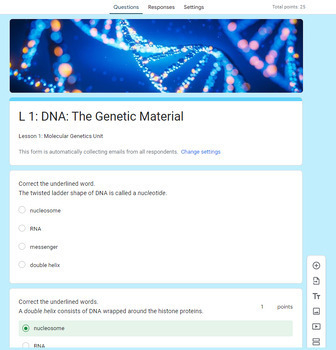 DNA The Genetic Material Worksheet Molecular Genetics Biology