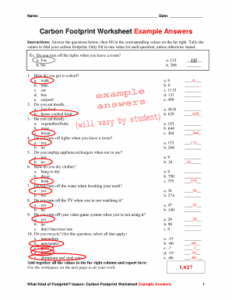 Ecological Footprint Worksheet Answer Key Fill Online Printable