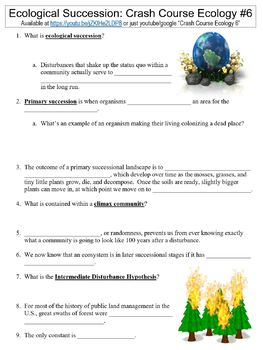 Ecological Succession Worksheet