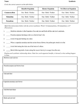 Ecology And Populations Worksheets By Biology Domain TpT