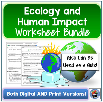 Ecology Human Impact Worksheet BUNDLE By It 39 s Not Magic It 39 s Science