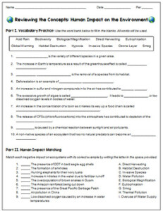 Ecology Human Impact Worksheet BUNDLE By It 39 s Not Magic It 39 s Science