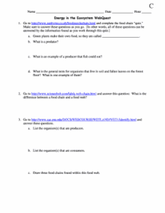 Ecology Webquest Answer Key Fill Online Printable Fillable Blank