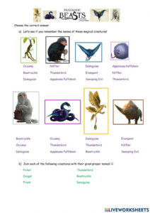 Fantastic Beasts And Where To Find Them Activity 2 Worksheet