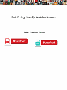 Fillable Online Basic Ecology Notes Ppt Worksheet Answers Basic