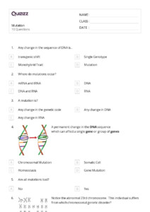 Free Genetic Mutation Worksheet Download Free Genetic Mutation