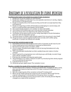 French Revolution Anatomy Of A Revolution Worksheet Answer Key By 