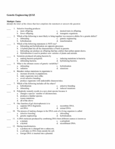 Genetic Engineering QUIZ