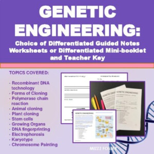 Genetic Engineering Worksheet With Answers Interactive Notebook