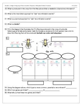 Genetic Linkage Mapping Recombination Frequency Webquest LS3 2