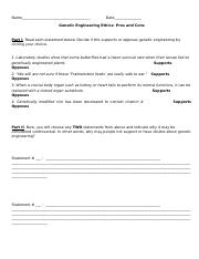 GeneticEngineeringHomeworkWorksheet docx Name Date Genetic 
