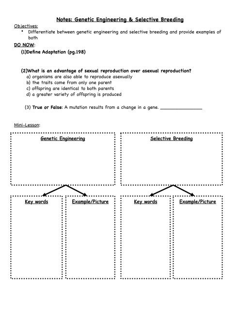 GeneticEngSelectiveBreeding Century Life Science
