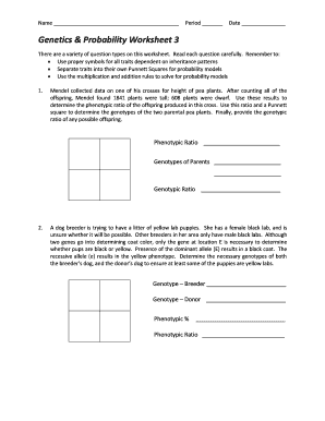 Genetics And Probability Worksheet 3 Answers AirSlate SignNow