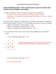 Genetics Practice Problems 5 Abo Multiple Allele Worksheet 1 Answers
