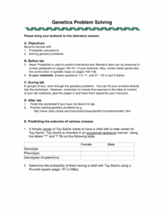 Genetics Problem Solving