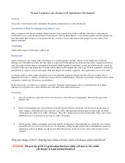Genetics Sickle Cell Inheritance Worksheet doc Virtual Genetics Lab 