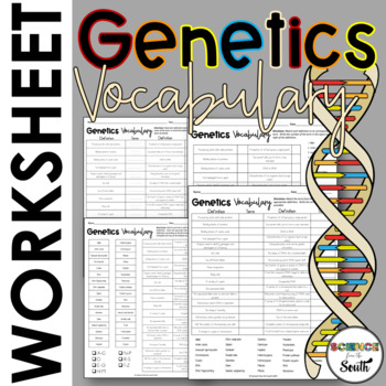 Genetics Vocabulary Practice Worksheet Answers Unit 7 Vocab Log Key 