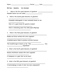 Greatest Discoveries With Bill Nye Genetics Answer Key Fill Online