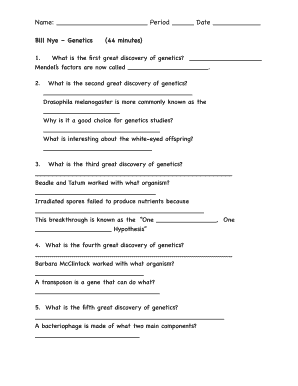 Greatest Discoveries With Bill Nye Genetics Answer Key Fill Online 
