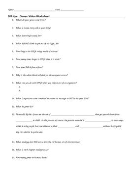Greatest Discoveries With Bill Nye Genetics Worksheet