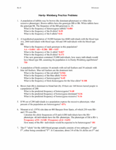 Hardy Weinberg Practice Problems
