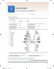 Human Anatomy Laboratory Manual Week 1 pdf EXerCISE 1 Review Sheet 