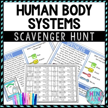 Human Body Systems Activity Scavenger Hunt Challenge Biology By 