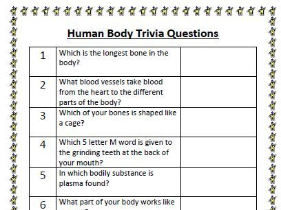 Human Body Trivia Questions Quiz 30 Questions With Answers 