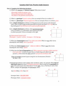 Human Genetics Practice Worksheet 3 Answers